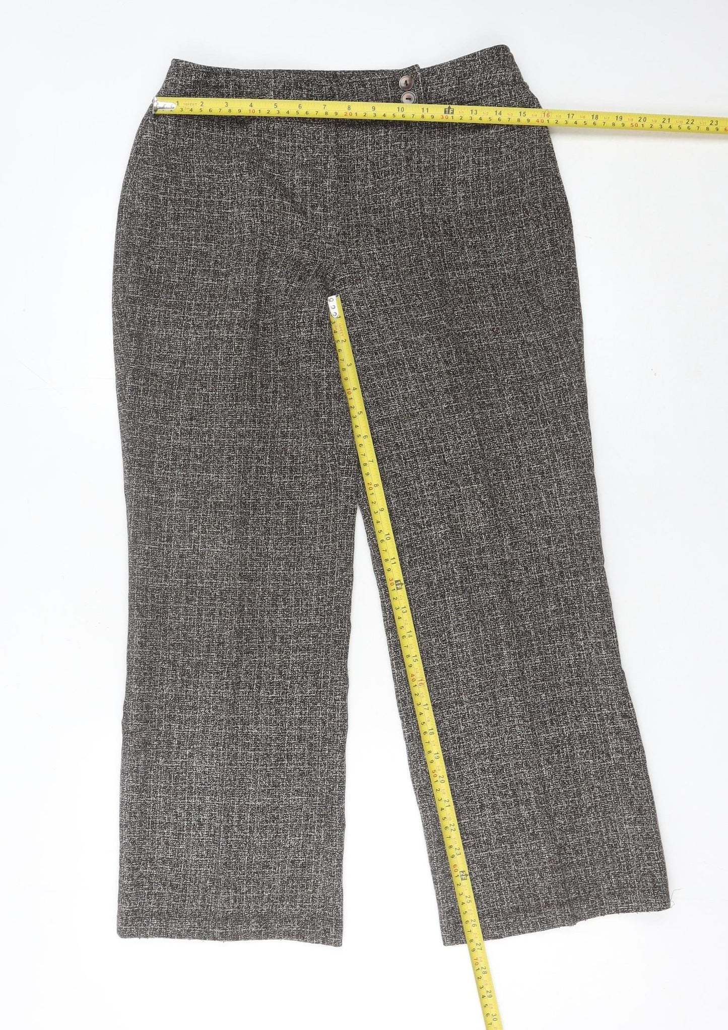 Debenhams Women’s Grey Check Dress Pants Trousers Size 10