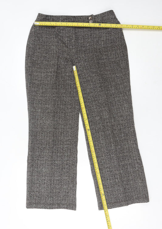 Debenhams Women’s Grey Check Dress Pants Trousers Size 10