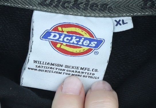 Dickies Men’s Black XL Pullover Hoodie Logo Graphic Cotton