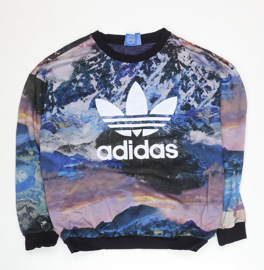 Adidas Men’s Multicoloured XS Crew Neck Graphic Sweatshirt
