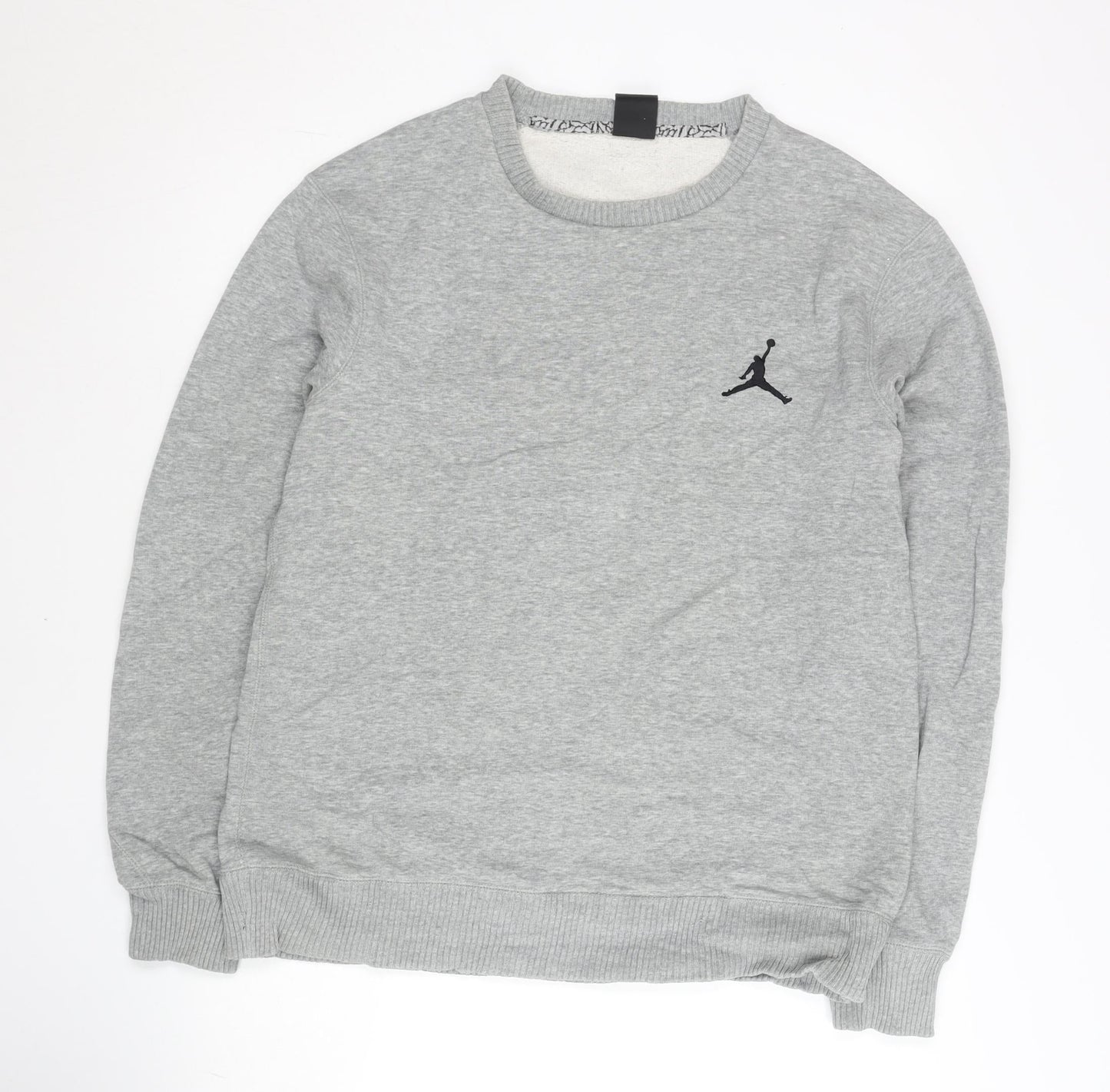 Nike Jordan Mens Grey Sweatshirt L Regular Fit Crew Neck Pullover