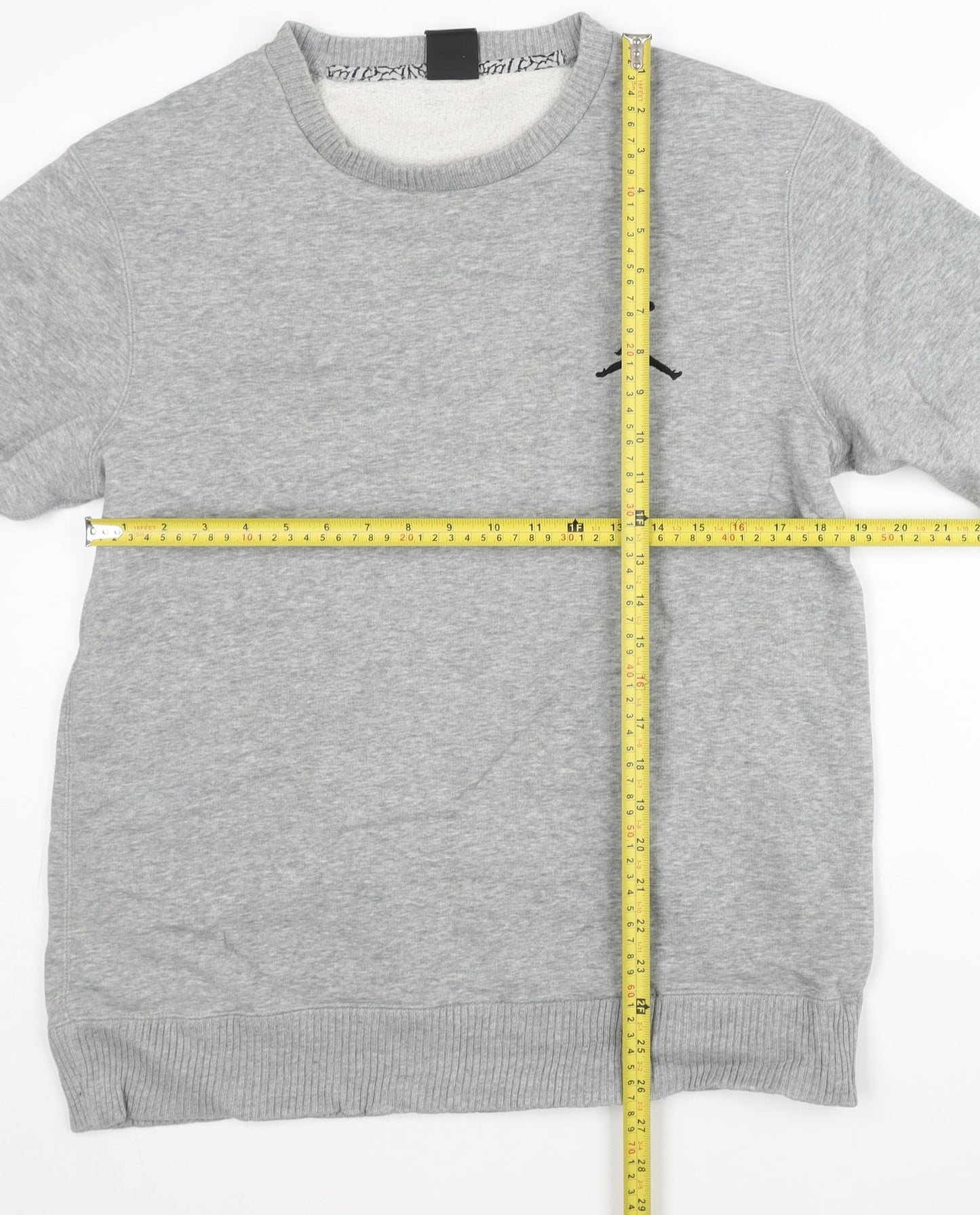 Nike Jordan Mens Grey Sweatshirt L Regular Fit Crew Neck Pullover