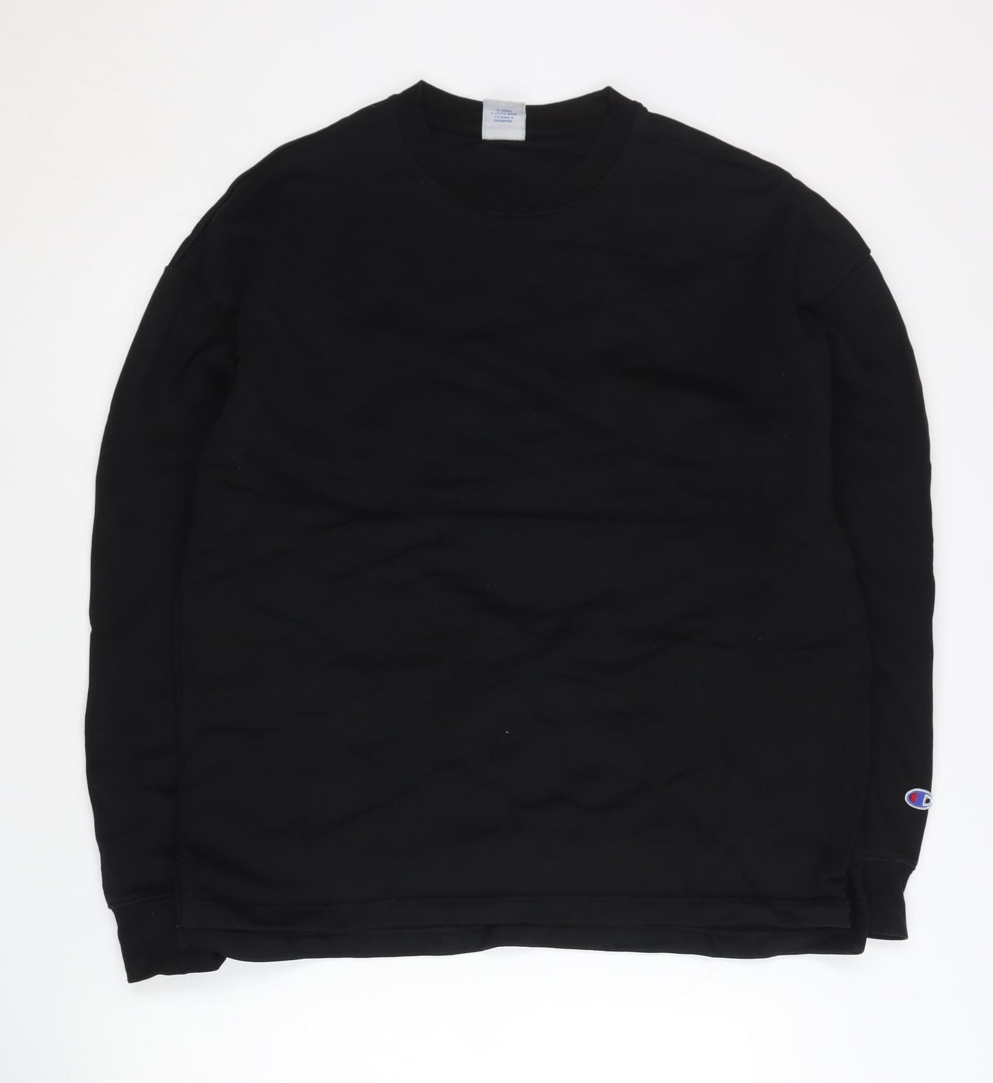 Champion Men's Black Large Pullover Crew Neck Sweatshirt