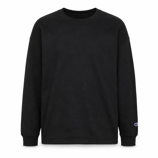 Mens UK L Regular Champion Black Pullover Sweatshirt
