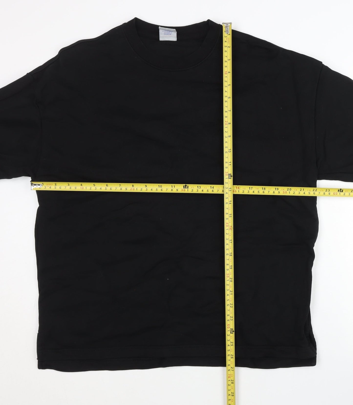 Champion Men's Black Large Pullover Crew Neck Sweatshirt