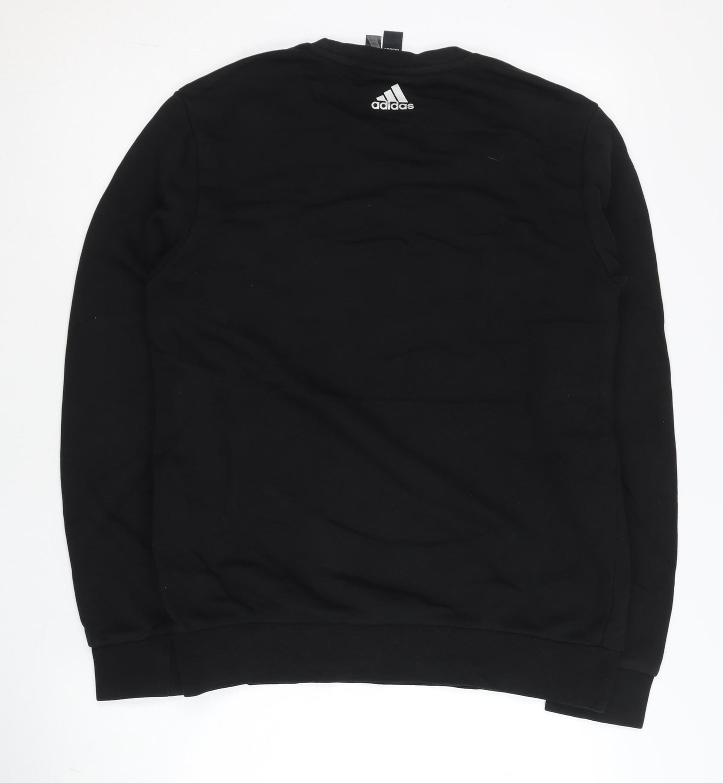 Adidas Men's Black Graphic Logo Pullover Sweatshirt Size M