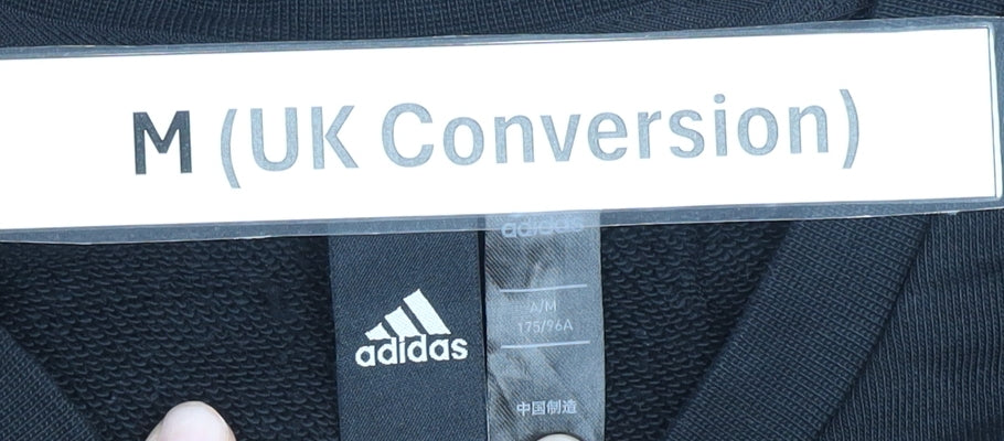 Adidas Men's Black Graphic Logo Pullover Sweatshirt Size M