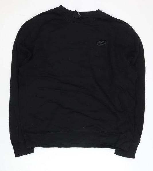 Nike Men’s Black L Sweatshirt Pullover Crew Neck Logo