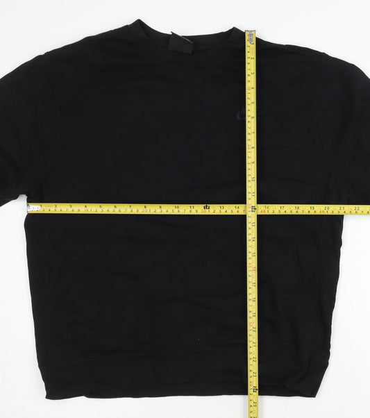 Nike Men’s Black L Sweatshirt Pullover Crew Neck Logo