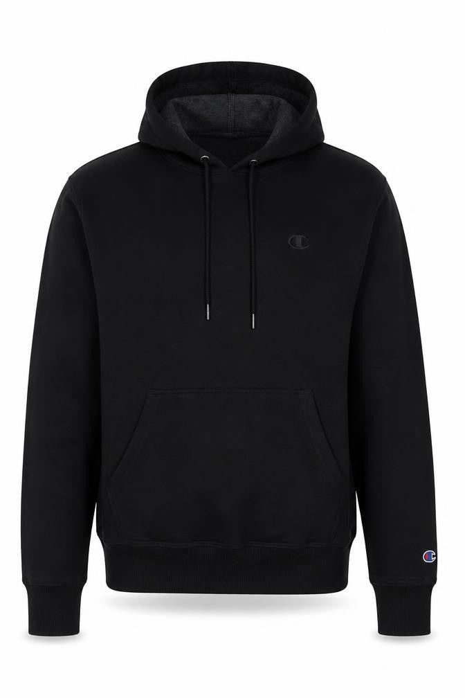 Mens UK S Regular Champion Black Pullover Hoodie