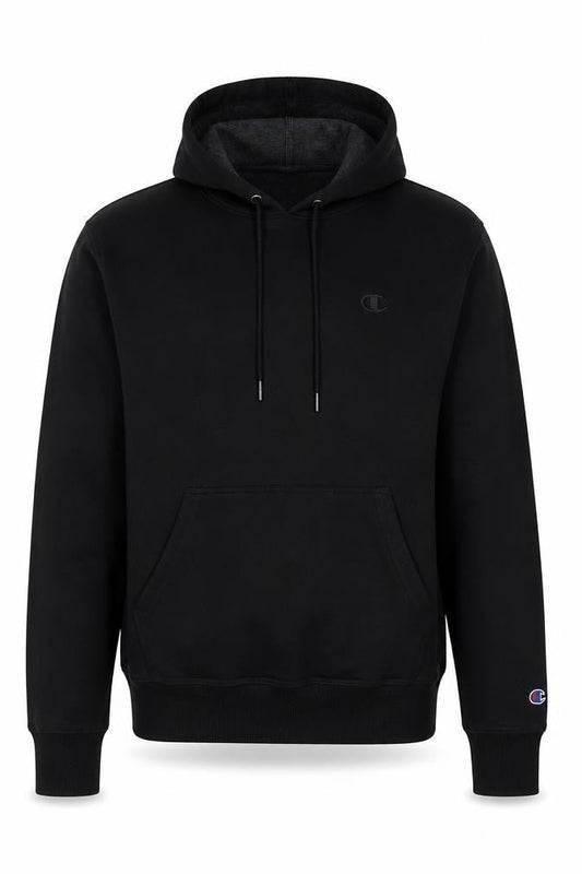 Mens UK S Regular Champion Black Pullover Hoodie
