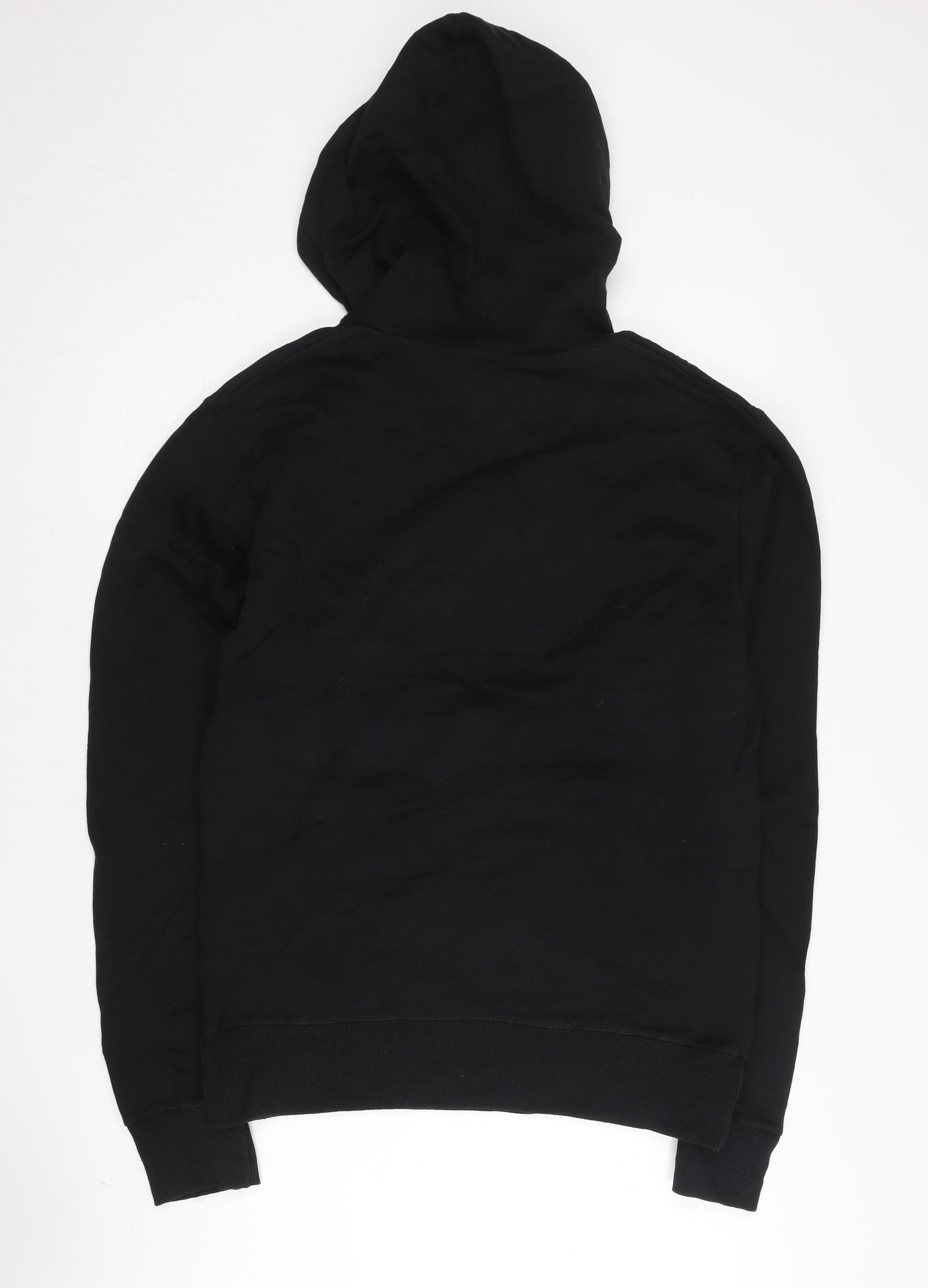 Champion Men's Black Small Pullover Hoodie Logo Print Fleece Sportswear
