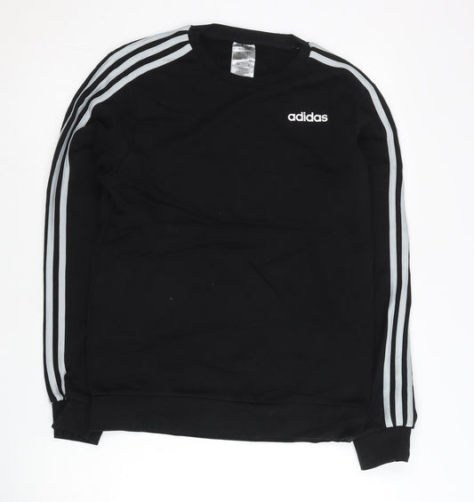Adidas Mens Black M Pullover Sweatshirt Crew Neck Long Sleeve