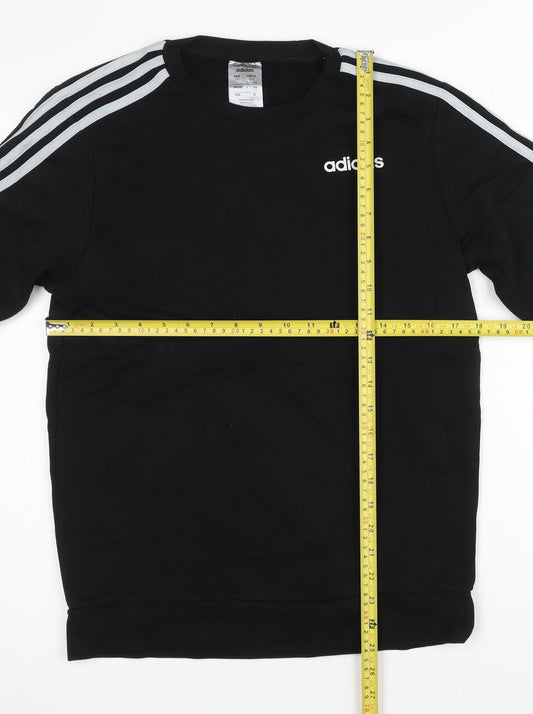 Adidas Mens Black M Pullover Sweatshirt Crew Neck Long Sleeve