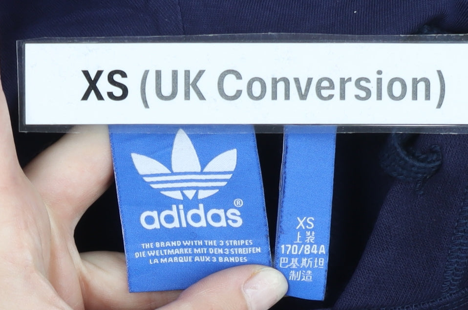 Adidas Men’s Blue XS Pullover Hoodie Long Sleeve Sports Logo