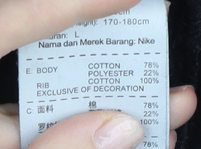 Nike Jordan Men's Black L Pullover Sweatshirt Crew Neck Logo