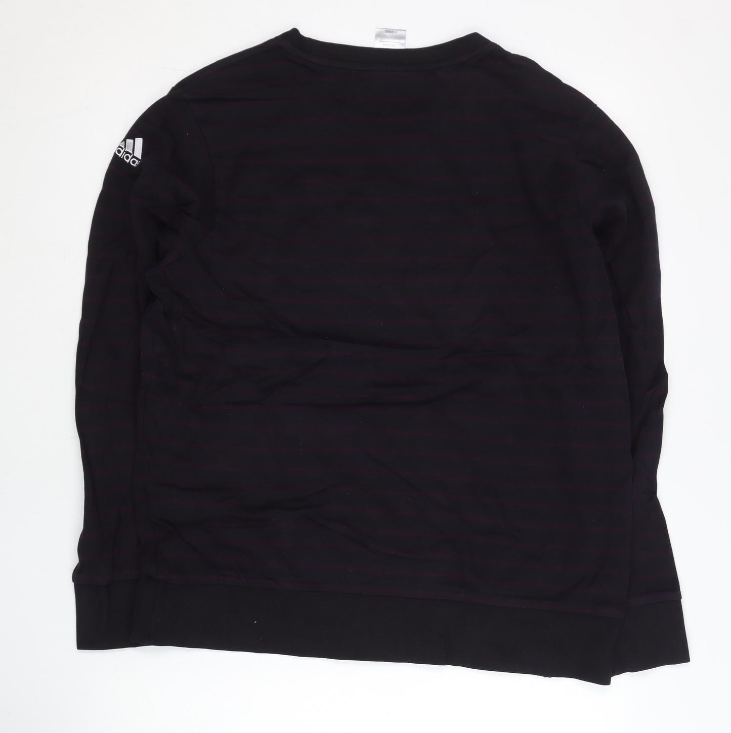 Adidas Men’s Black L Pullover Sweatshirt Crew Neck Graphic Logo