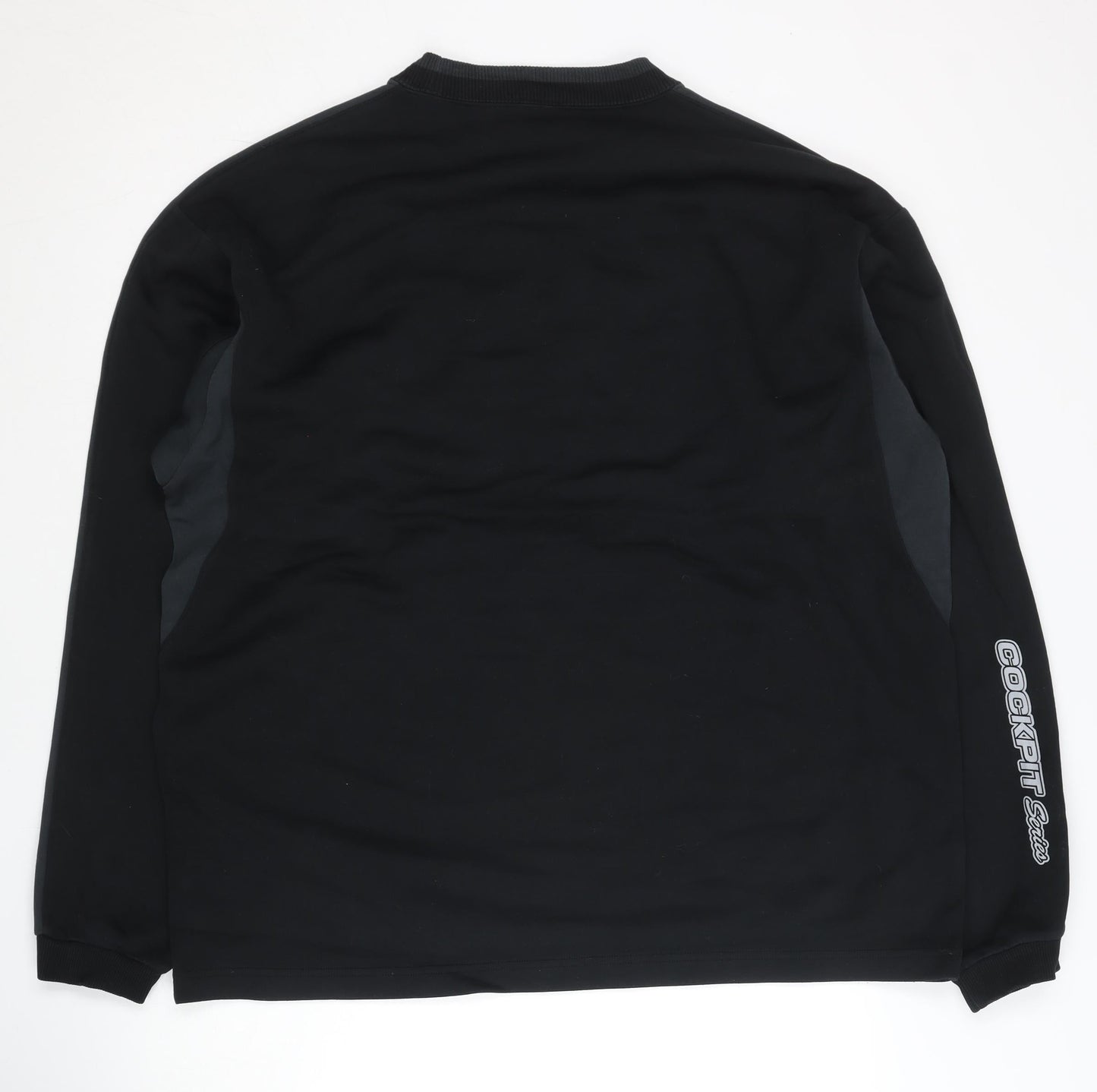 Mizuno Mens L Black Pullover Sweatshirt Sports Graphic Logo
