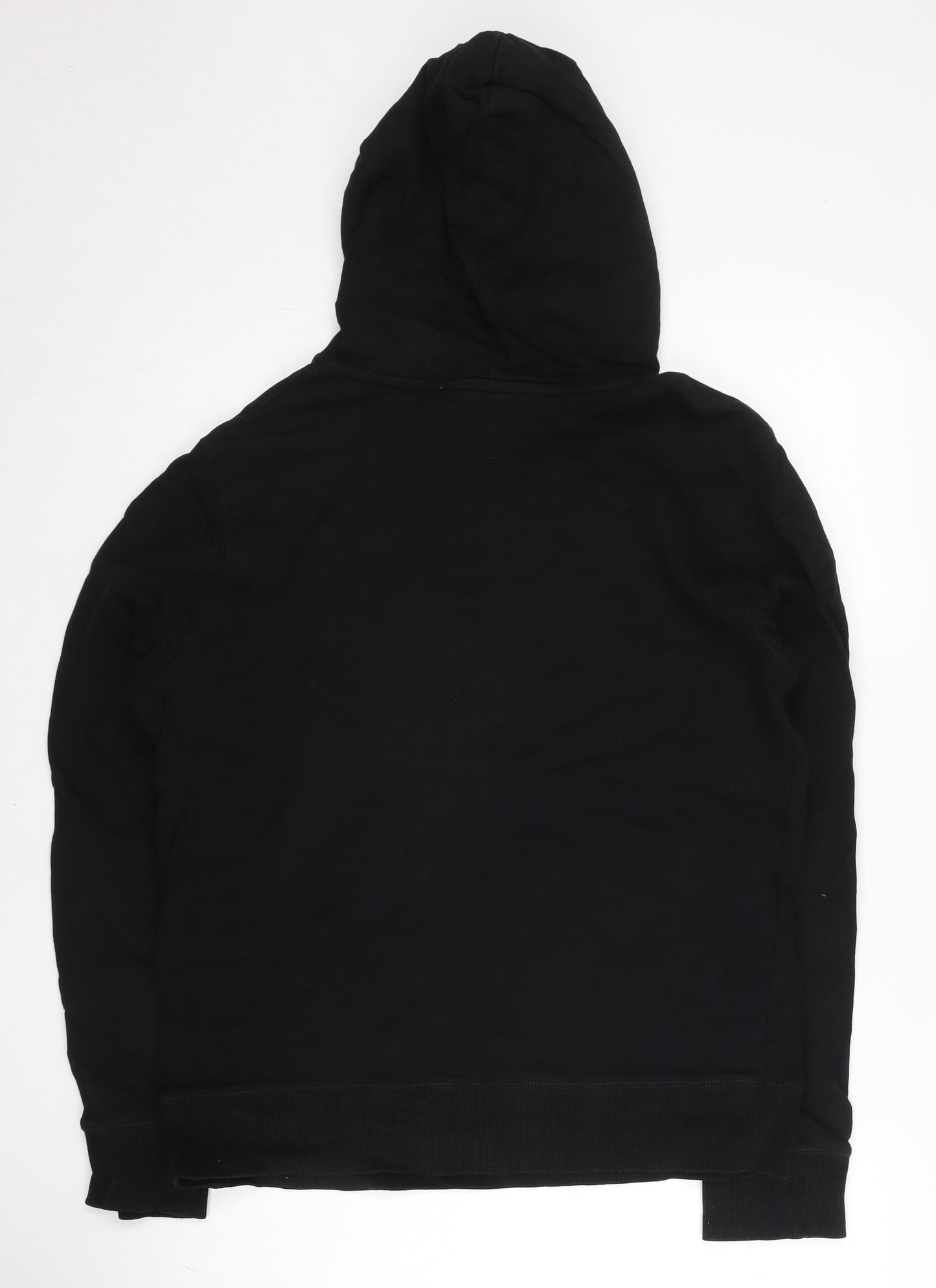 Dickies Unisex Black Pullover Hoodie L Logo Print Cotton Blend