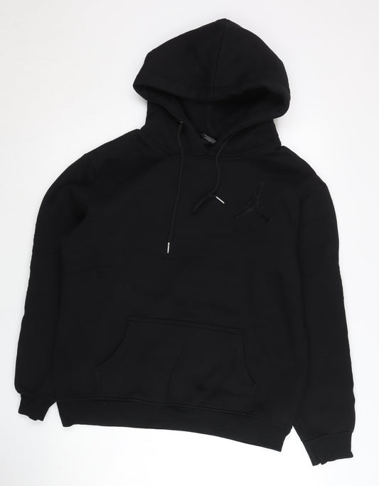 Jordan Mens Black Pullover Hoodie Size M Logo Sportswear
