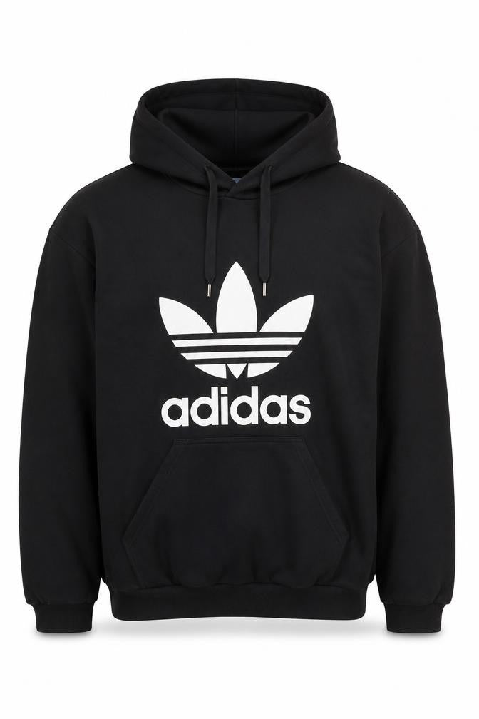 Mens UK S Regular adidas Black Pullover Hoodie