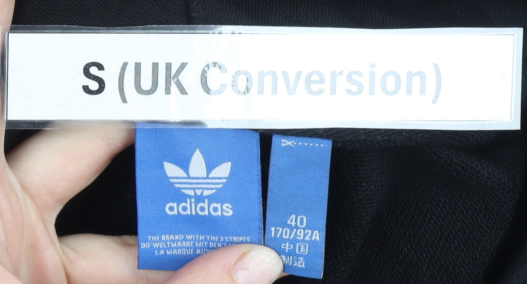 Adidas Men’s Black Pullover Hoodie S Logo Fleece Sportswear