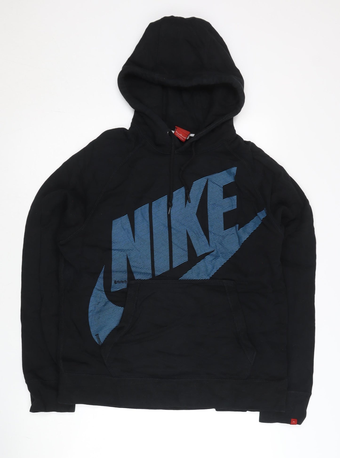 Nike Mens Black Pullover Hoodie XL Logo Graphic Hooded Sweatshirt