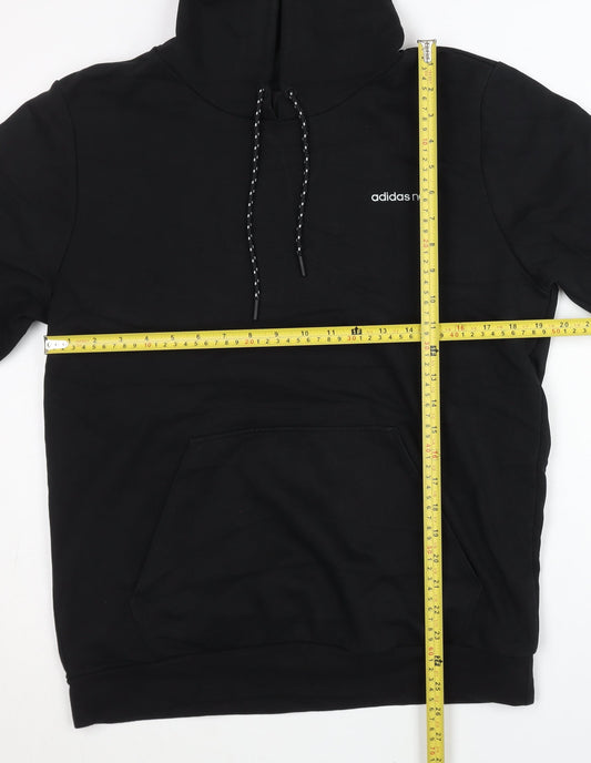 Adidas Neo Men’s Black Pullover Hoodie L Logo Sportswear