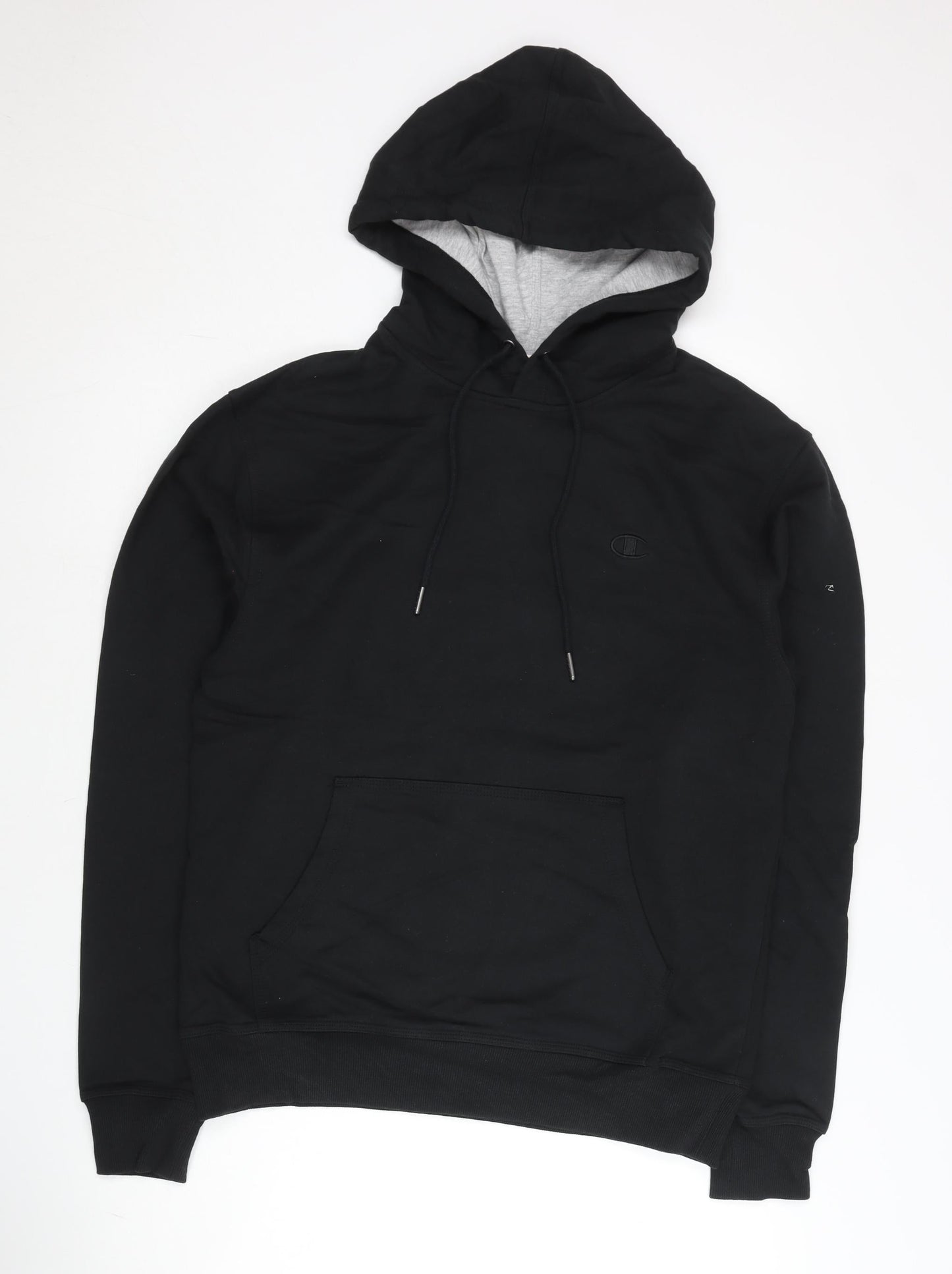 Champion Men’s Black Pullover Hoodie Medium Logo Sportswear