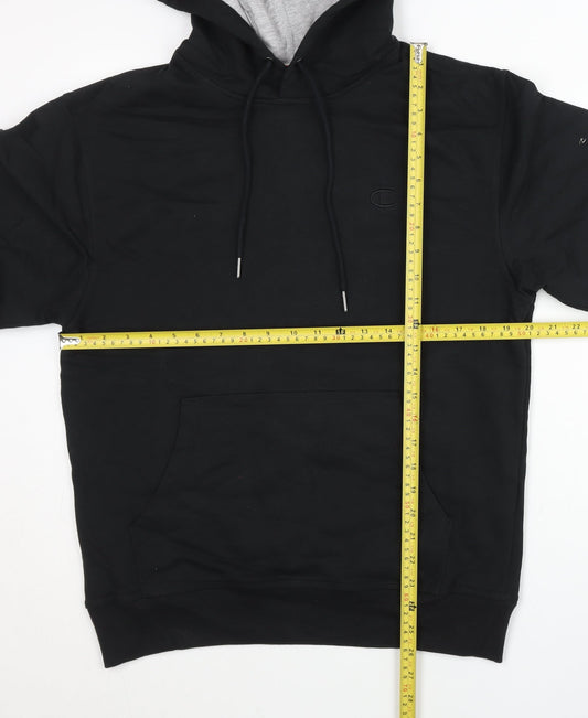 Champion Men’s Black Pullover Hoodie Medium Logo Sportswear