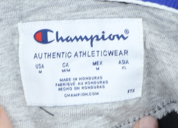 Champion Men’s Black Pullover Hoodie Medium Logo Sportswear