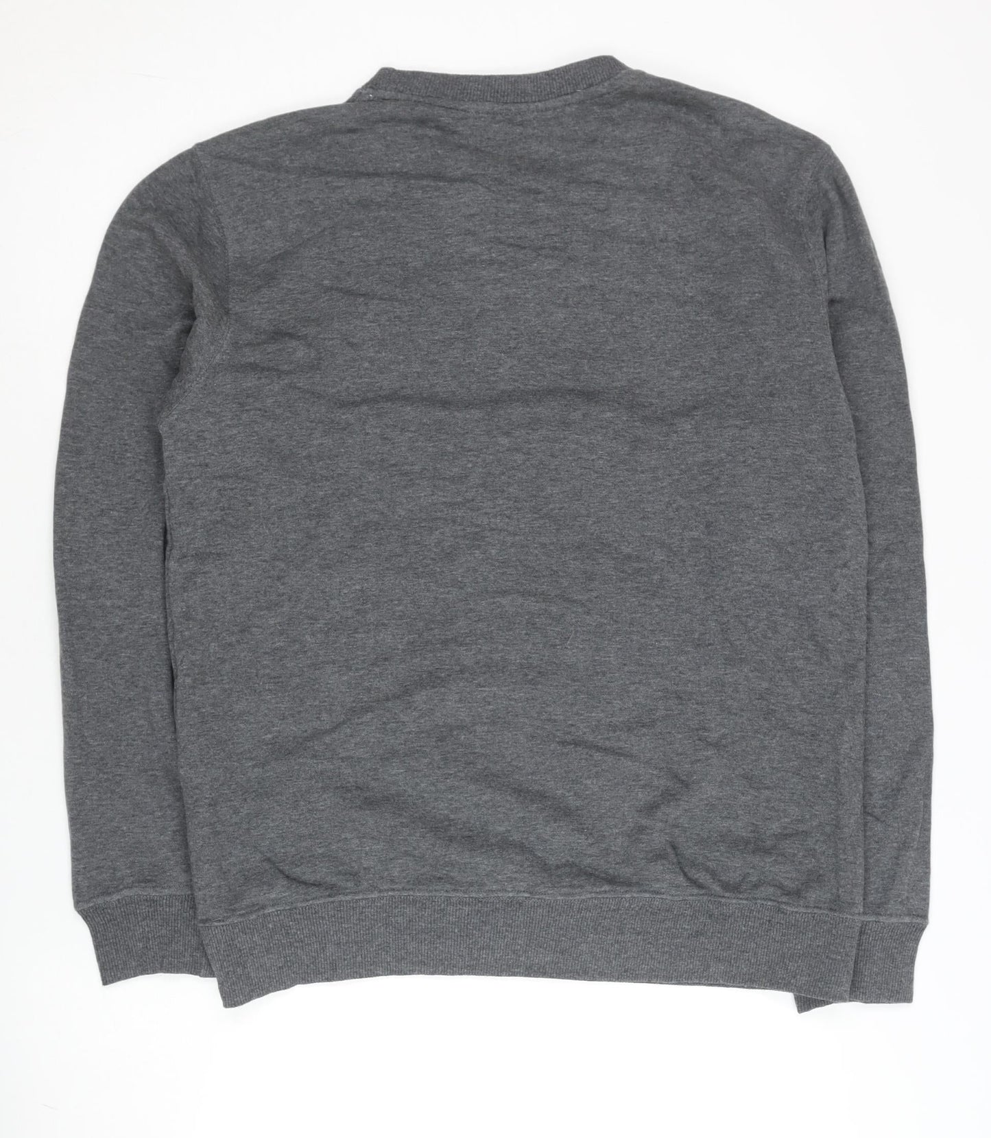 Champion Mens Grey Sweatshirt L Pullover Crew Neck Logo Athletic