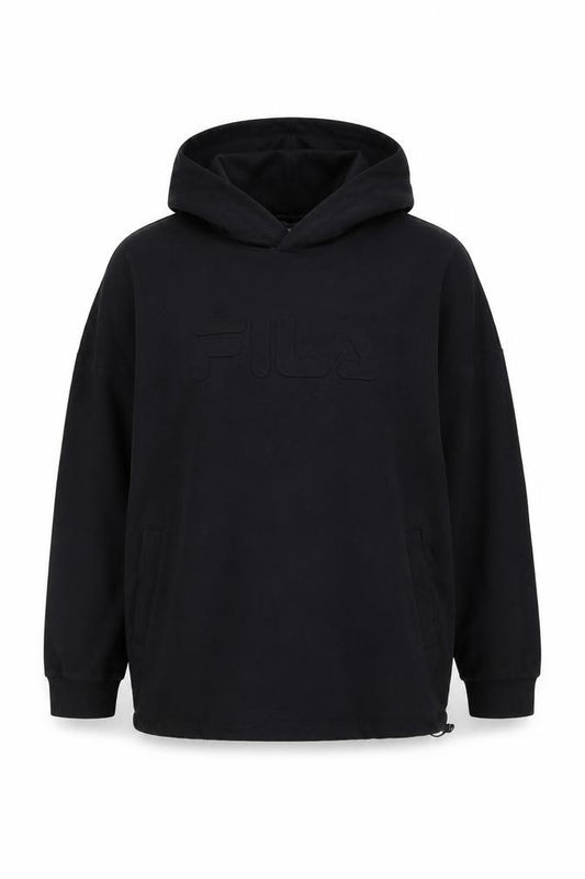 Mens UK XS Regular FILA Black Pullover Hoodie