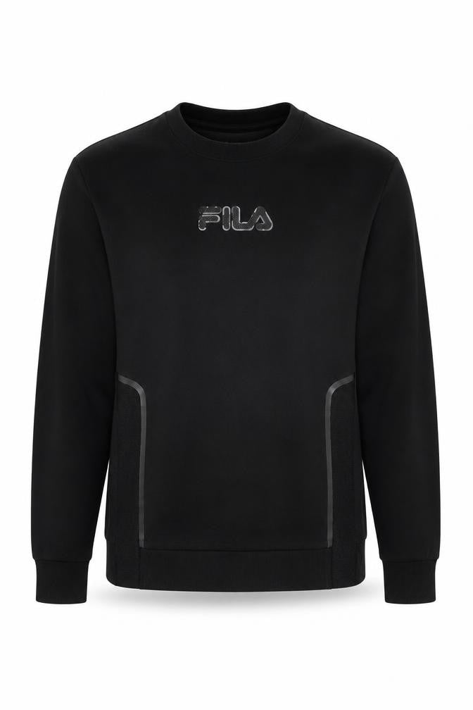 Mens UK M Regular FILA Black Pullover Sweatshirt