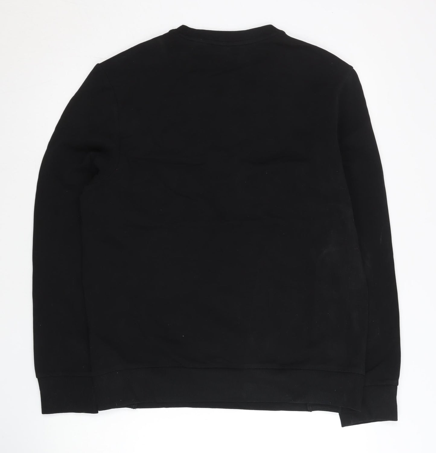 Fila Men’s Black Crew Neck Pullover Sweatshirt M Logo Sportswear
