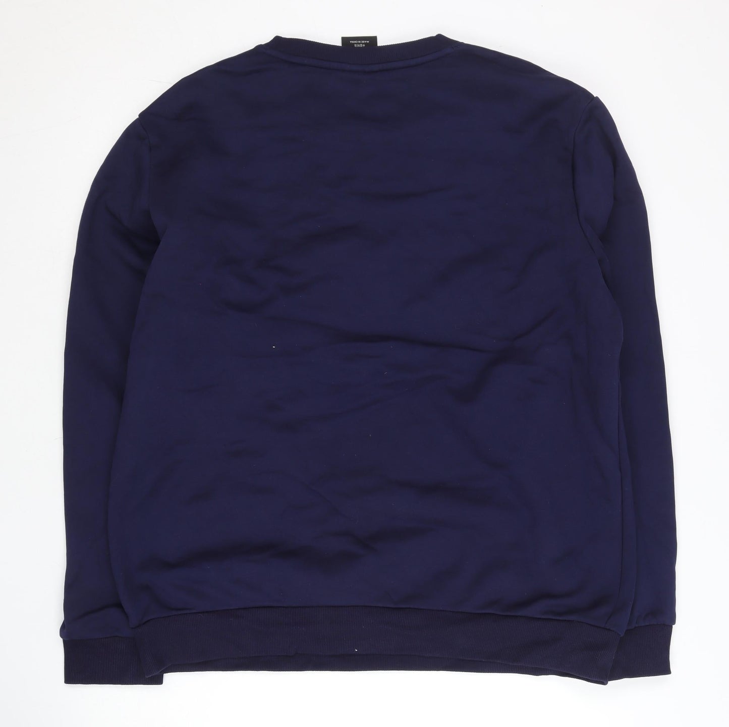 Skechers Men’s Blue L Pullover Sweatshirt Crew Neck Fleece Logo