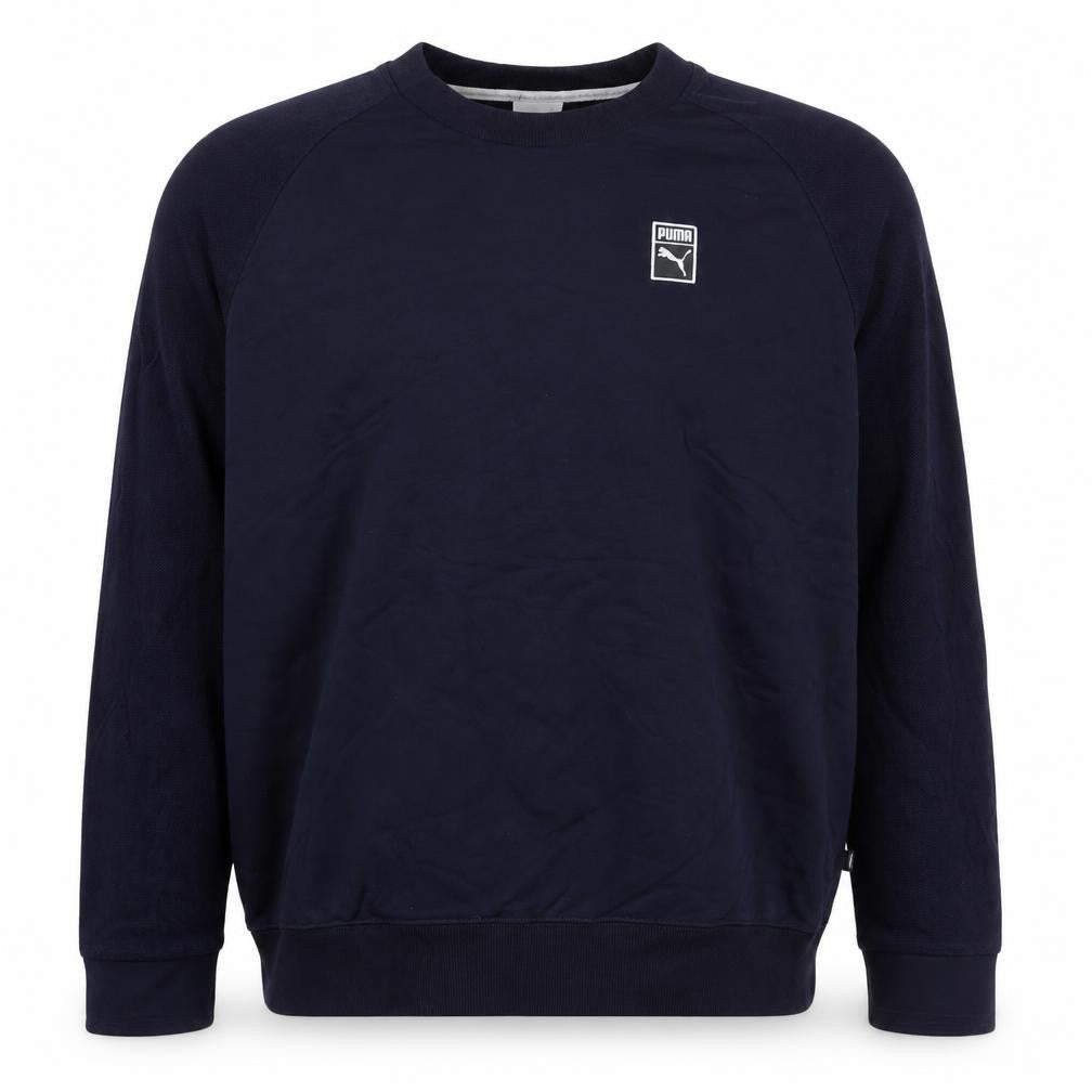 Mens UK 2XL Regular PUMA Blue Pullover Sweatshirt