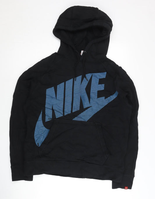 Nike Mens Black XL Pullover Hoodie Logo Graphic Cotton Sportswear