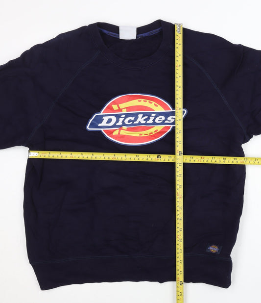 Dickies Unisex Blue XL Pullover Sweatshirt Crew Neck Logo Graphic