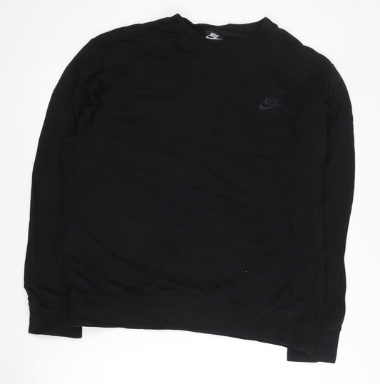 Nike Mens Black XL Pullover Sweatshirt Crew Neck Logo Sportswear
