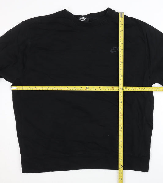 Nike Mens Black XL Pullover Sweatshirt Crew Neck Logo Sportswear