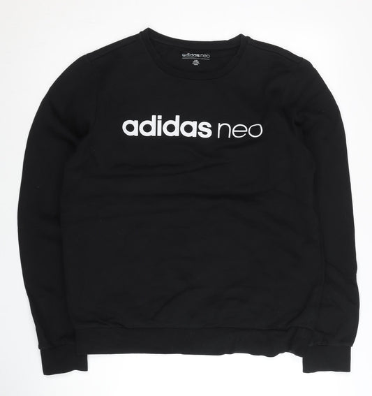 Adidas Neo Men's Black M Pullover Sweatshirt Logo Print