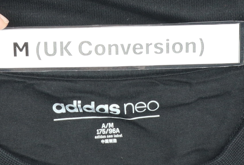 Adidas Neo Men's Black M Pullover Sweatshirt Logo Print