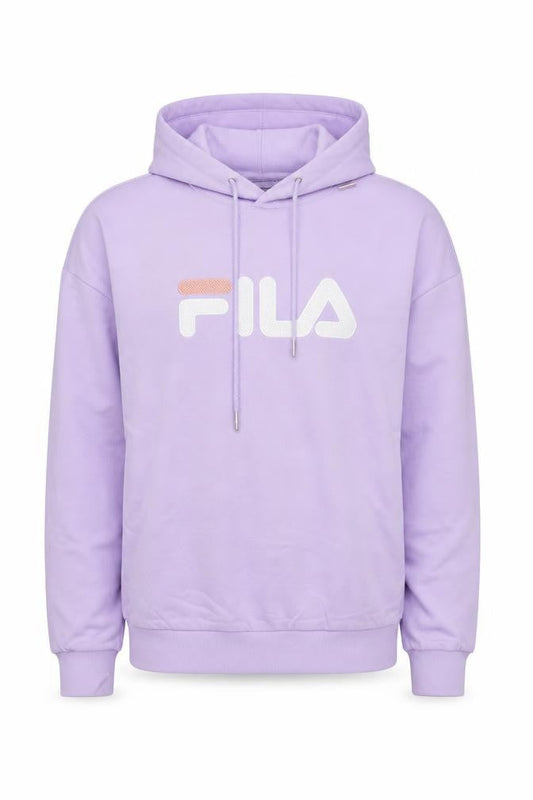Front view of Fila Men’s Purple Hoodie M Pullover Logo Sports Casual Sweatshirt
