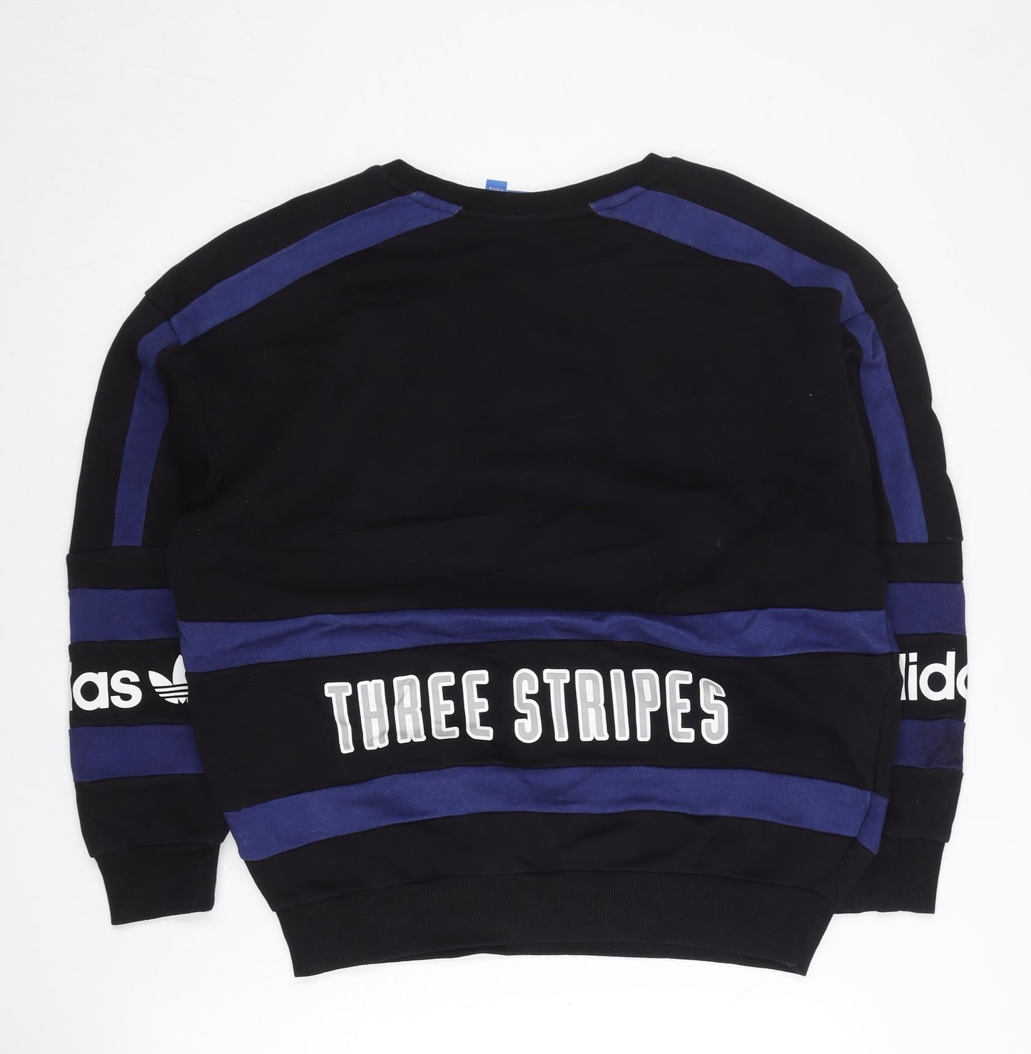 Adidas Men’s Black S Pullover Sweatshirt Logo Graphic Long Sleeve