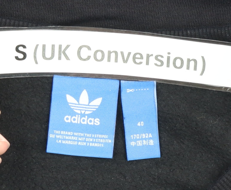 Adidas Men’s Black S Pullover Sweatshirt Logo Graphic Long Sleeve