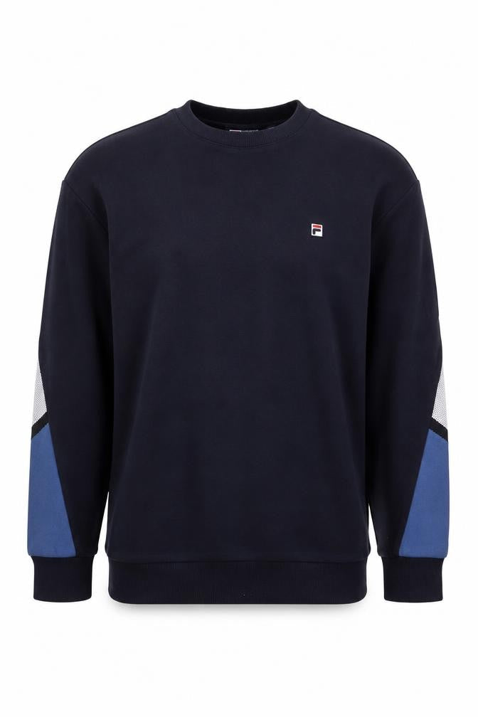 Mens UK S Regular FILA Blue Pullover Sweatshirt