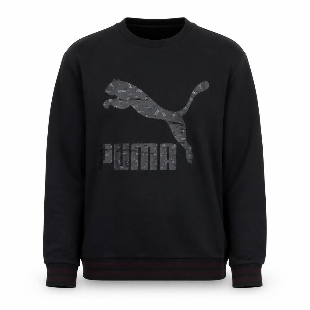 Mens UK L Regular PUMA Black Pullover Sweatshirt