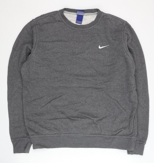 Nike Mens 2XL Grey Pullover Sweatshirt Crew Neck Regular Fit