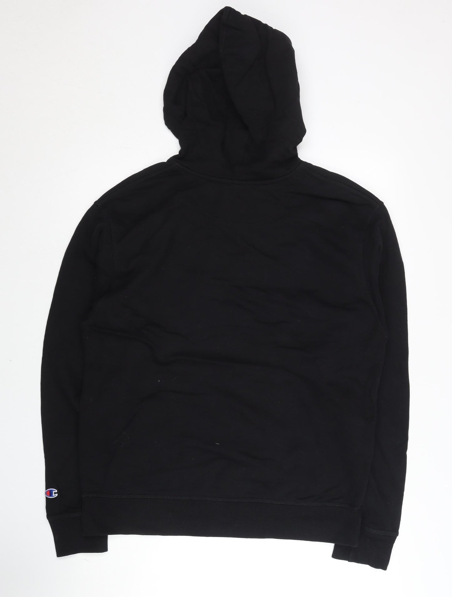 Champion Men's Black Pullover Hoodie Regular Fit Size M Logo